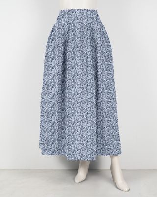 ＜Haut tricot＞★【受注生産】コクーンスカート（ウエストサイズ：フリー）メランジブルー